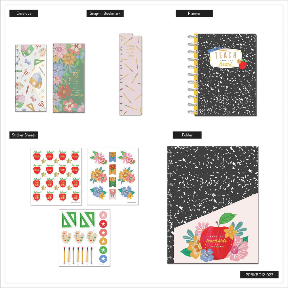 2024 Books & Blooms Teacher Happy Planner Box Kit - Big Teacher Layout - 12 Months - Image 12