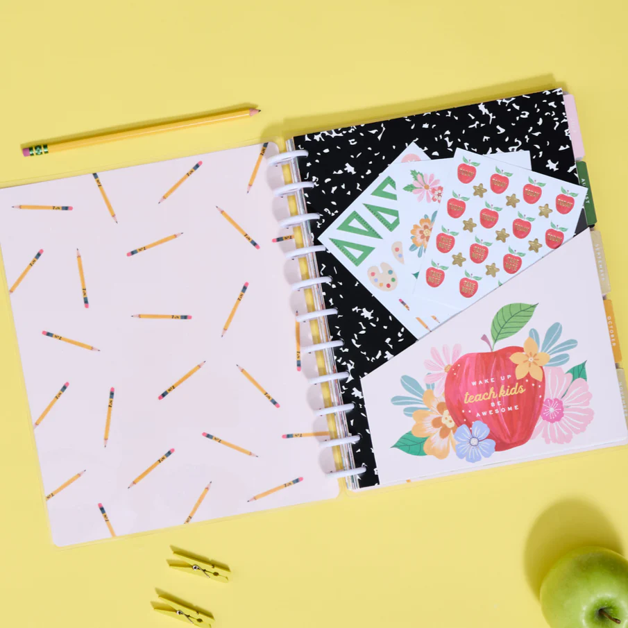 2024 Books & Blooms Teacher Happy Planner Box Kit - Big Teacher Layout - 12 Months - Image 2