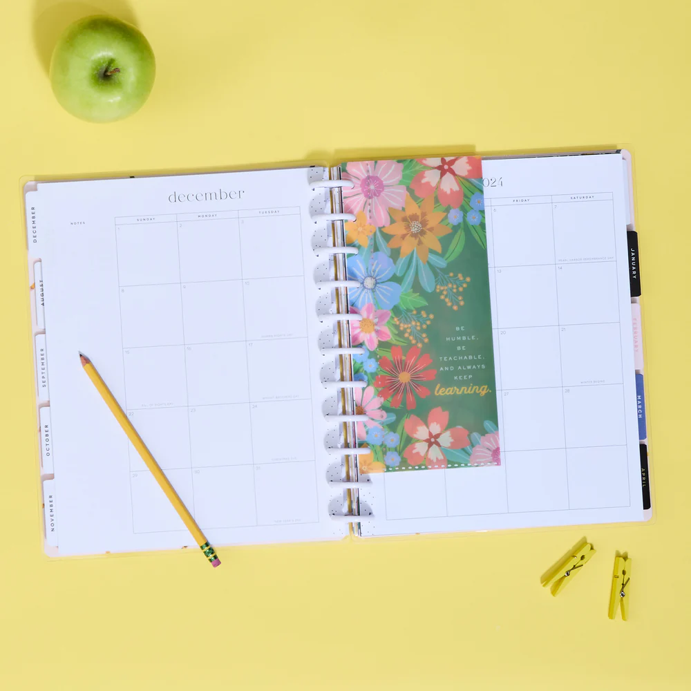 2024 Books & Blooms Teacher Happy Planner Box Kit - Big Teacher Layout - 12 Months - Image 3