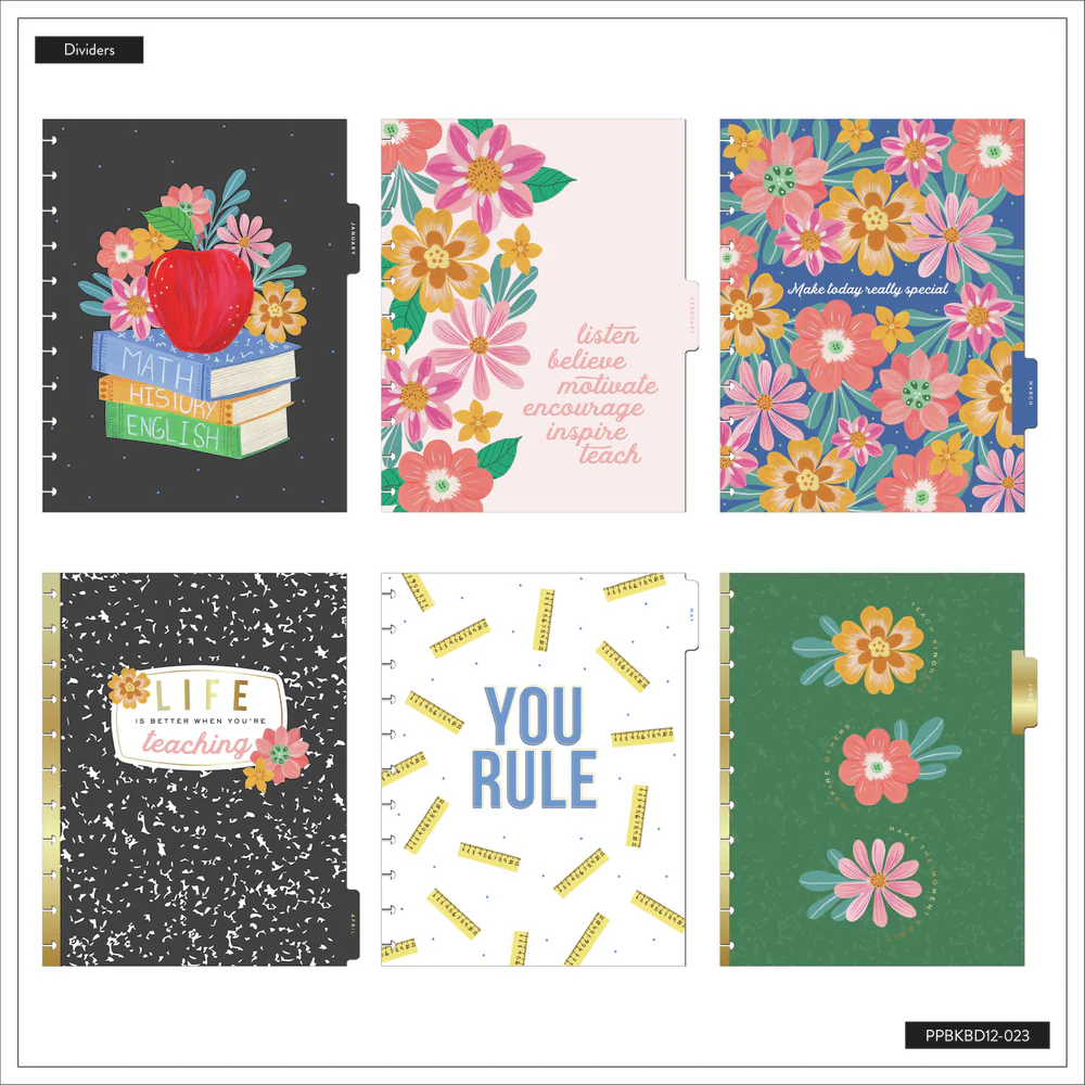 2024 Books & Blooms Teacher Happy Planner Box Kit - Big Teacher Layout - 12 Months - Image 8