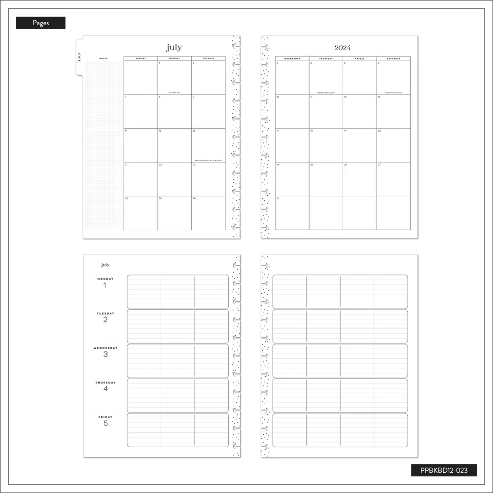 2024 Books & Blooms Teacher Happy Planner Box Kit - Big Teacher Layout - 12 Months - Image 9