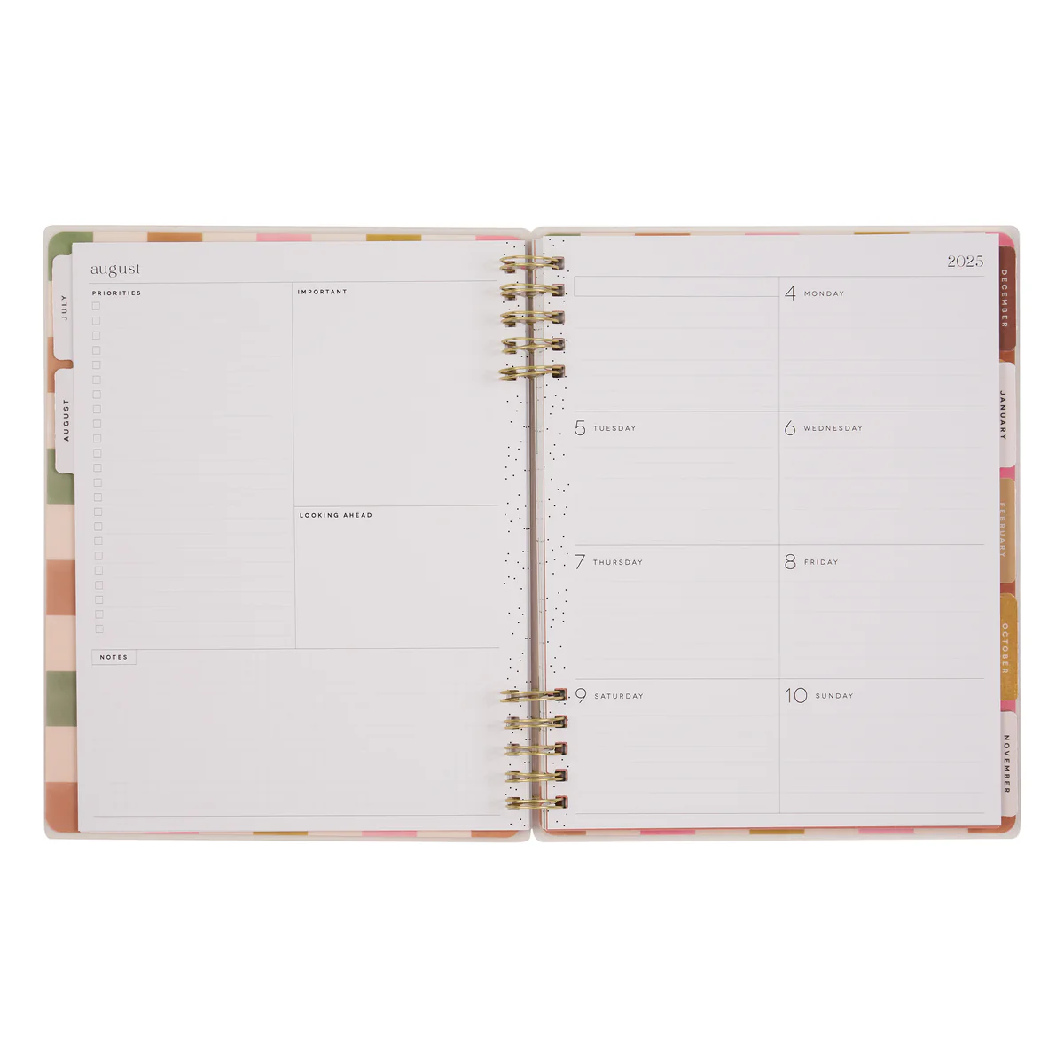 2025–2026 Cafécore Customizable Spiral Planner - Big Dashboard Layout - 12 Months - Image 12