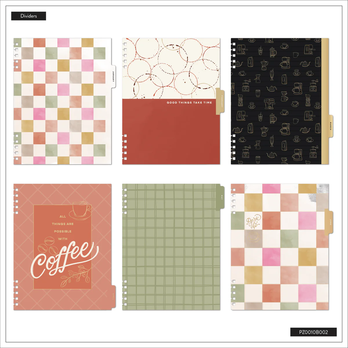 2025–2026 Cafécore Customizable Spiral Planner - Big Dashboard Layout - 12 Months - Image 14