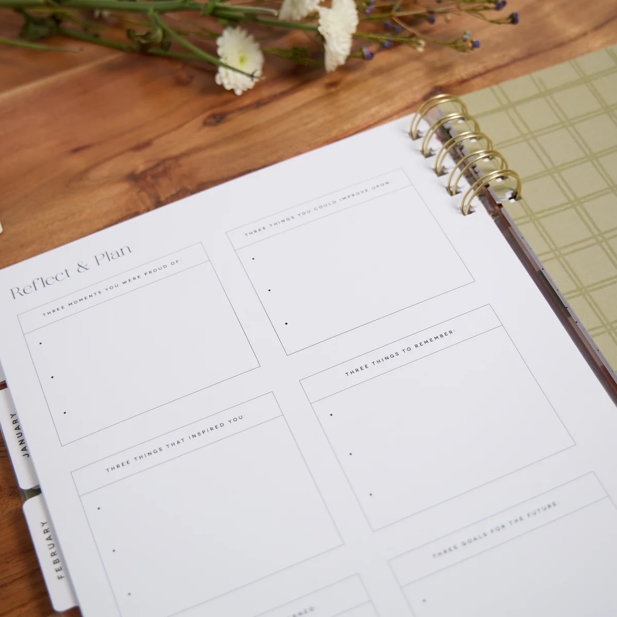 2025–2026 Cafécore Customizable Spiral Planner - Big Dashboard Layout - 12 Months - Image 8