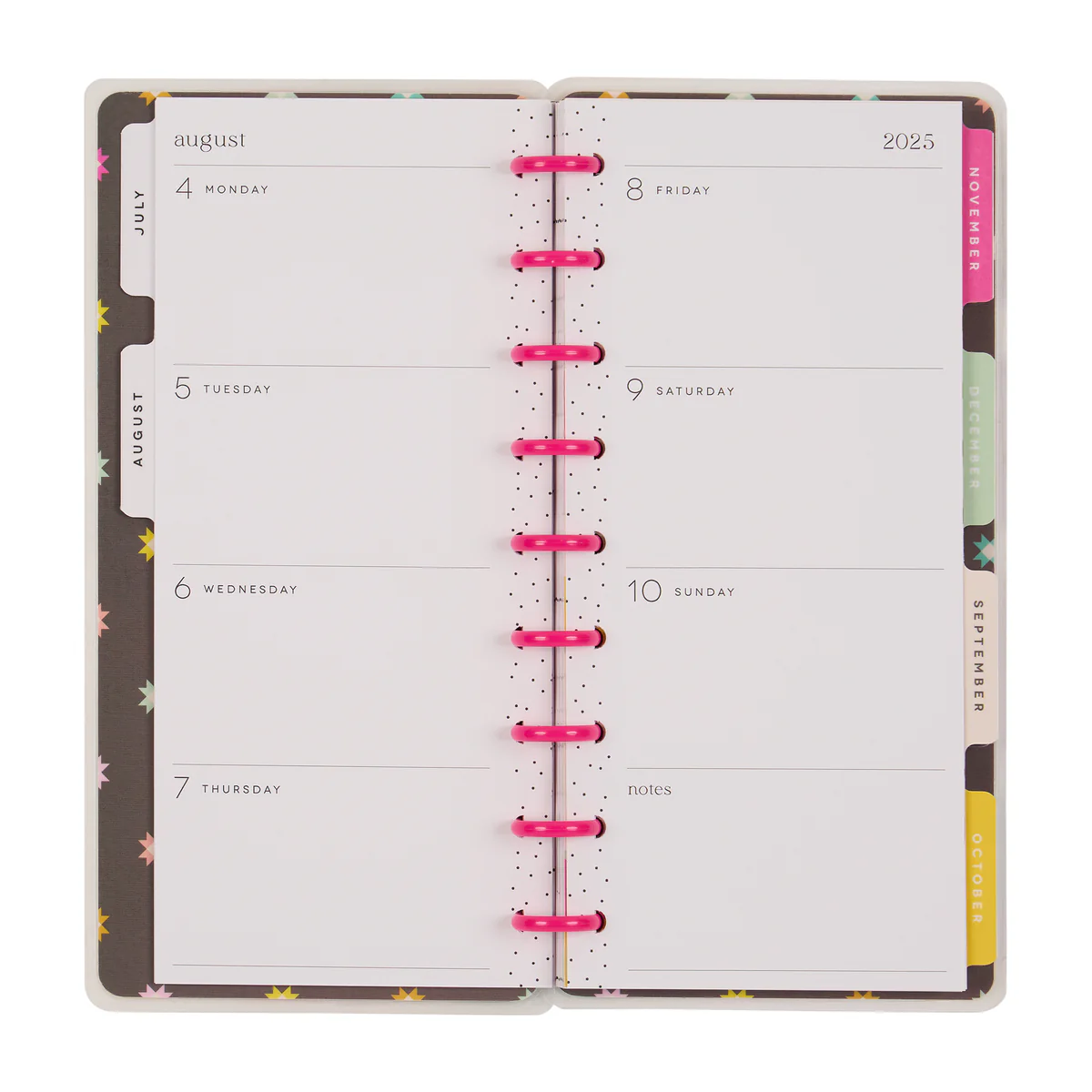 2025–2026 Happy Patchwork Customizable Planner - Skinny Classic Horizontal Layout - 12 Months - Image 10