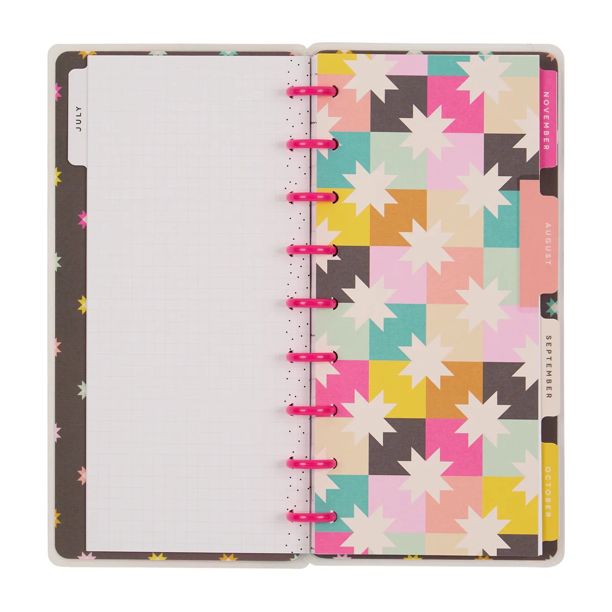 2025–2026 Happy Patchwork Customizable Planner - Skinny Classic Horizontal Layout - 12 Months - Image 8
