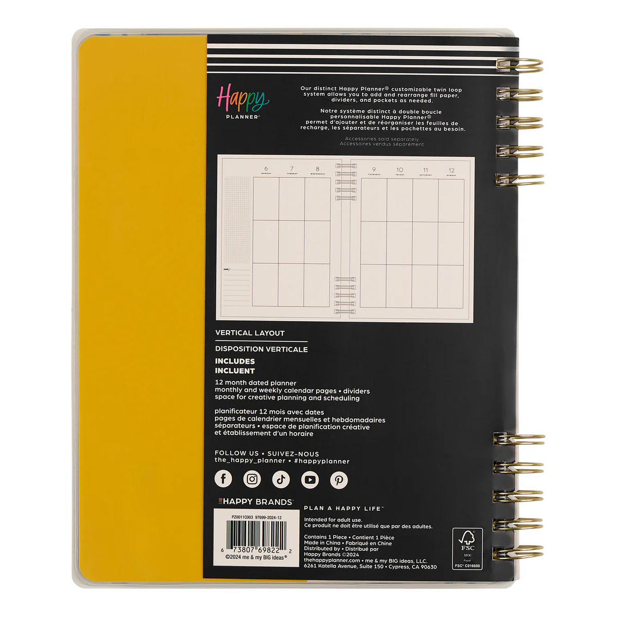 2025–2026 In the Moment Customizable Spiral Planner - Classic Vertical Layout - 12 Months - Image 18