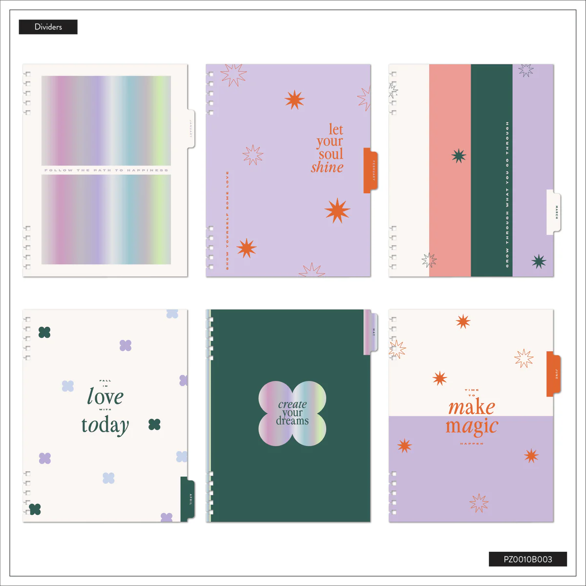 2025–2026 Soft Pop Customizable Spiral Planner - Big Dashboard Layout - 12 Months - Image 13