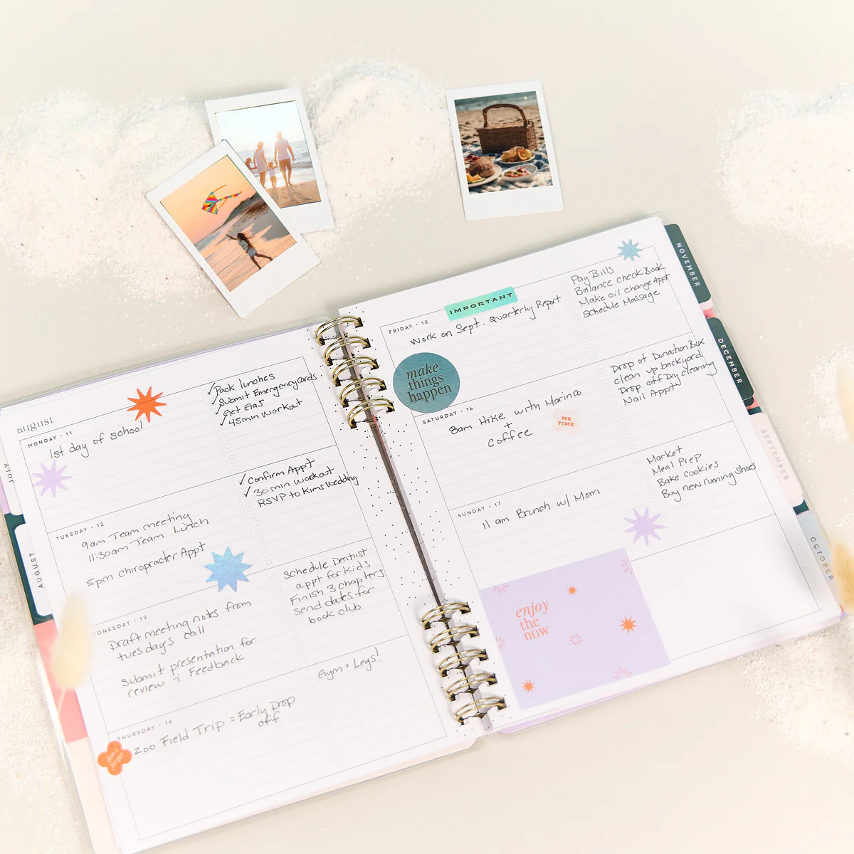 2025–2026 Soft Pop Customizable Spiral Planner - Classic Horizontal Layout - 12 Months - Image 2