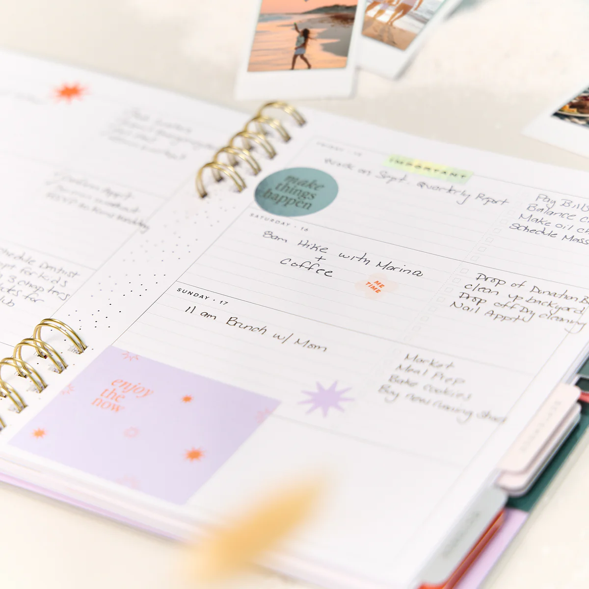 2025–2026 Soft Pop Customizable Spiral Planner - Classic Horizontal Layout - 12 Months - Image 4