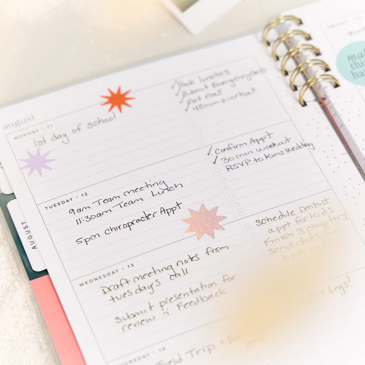 2025–2026 Soft Pop Customizable Spiral Planner - Classic Horizontal Layout - 12 Months - Image 5