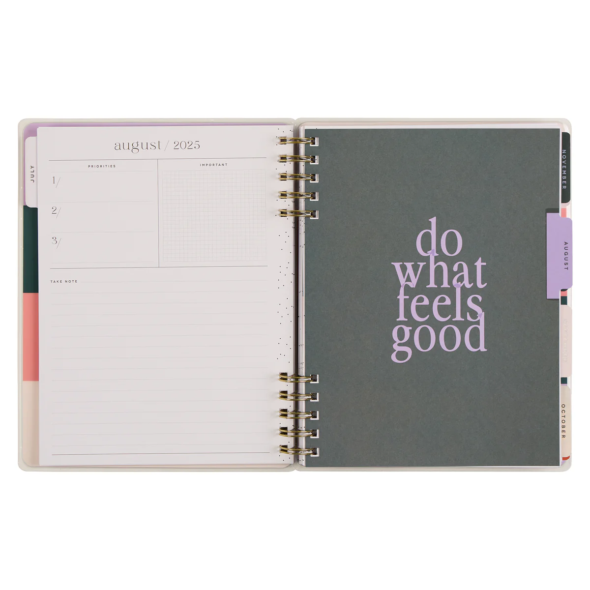 2025–2026 Soft Pop Customizable Spiral Planner - Classic Horizontal Layout - 12 Months - Image 9