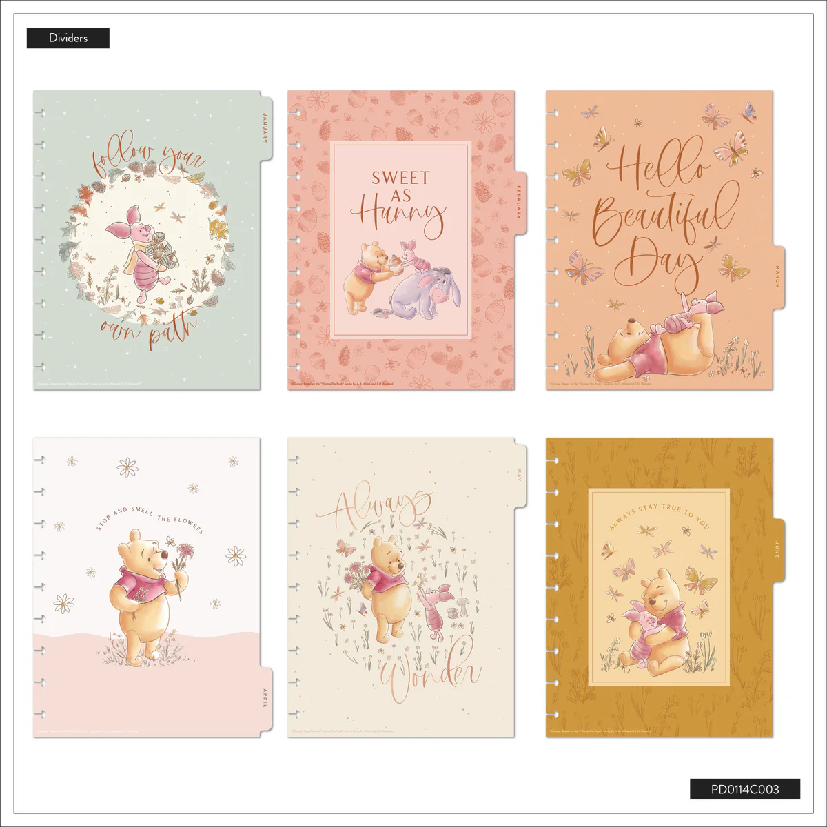 2026 Disney Winnie the Pooh Seasonal Customizable Planner - Classic Dashboard Layout - 12 Months - Image 15