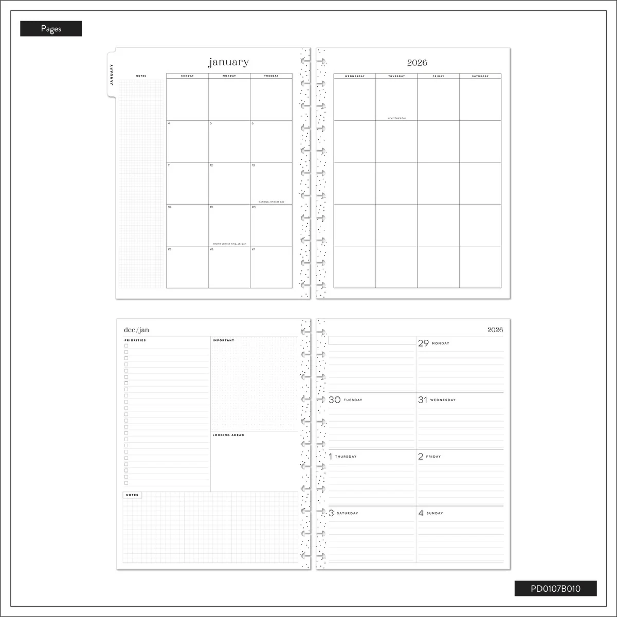 2026 Pop Splash Customizable Planner - Big Dashboard Layout - 12 Months - Image 20