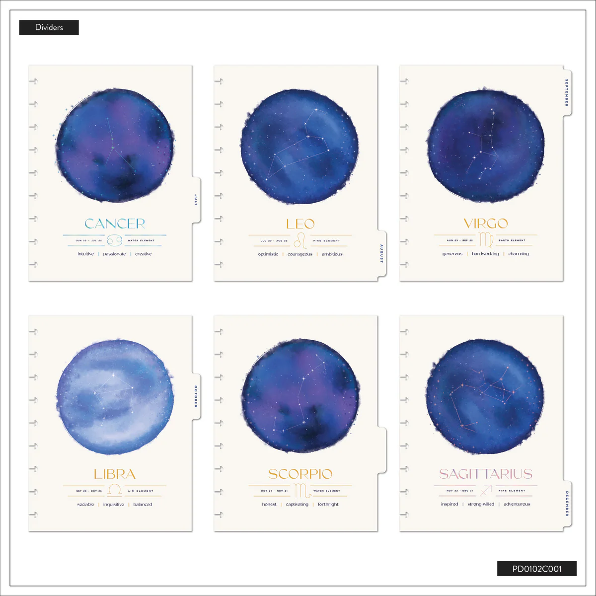 2026 SPECIALTY Star Signs Customizable Planner - Classic Horizontal Layout - 12 Months - Image 15