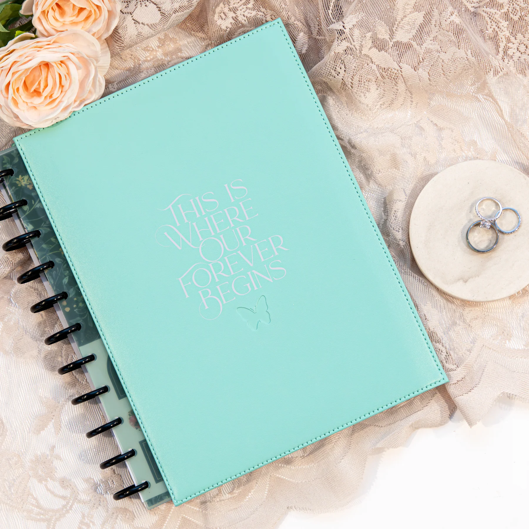 Blooming Elegance Wedding - DELUXE Big Happy Memory Keeping Wedding Photo Journal - 80 Sheets - Image 4