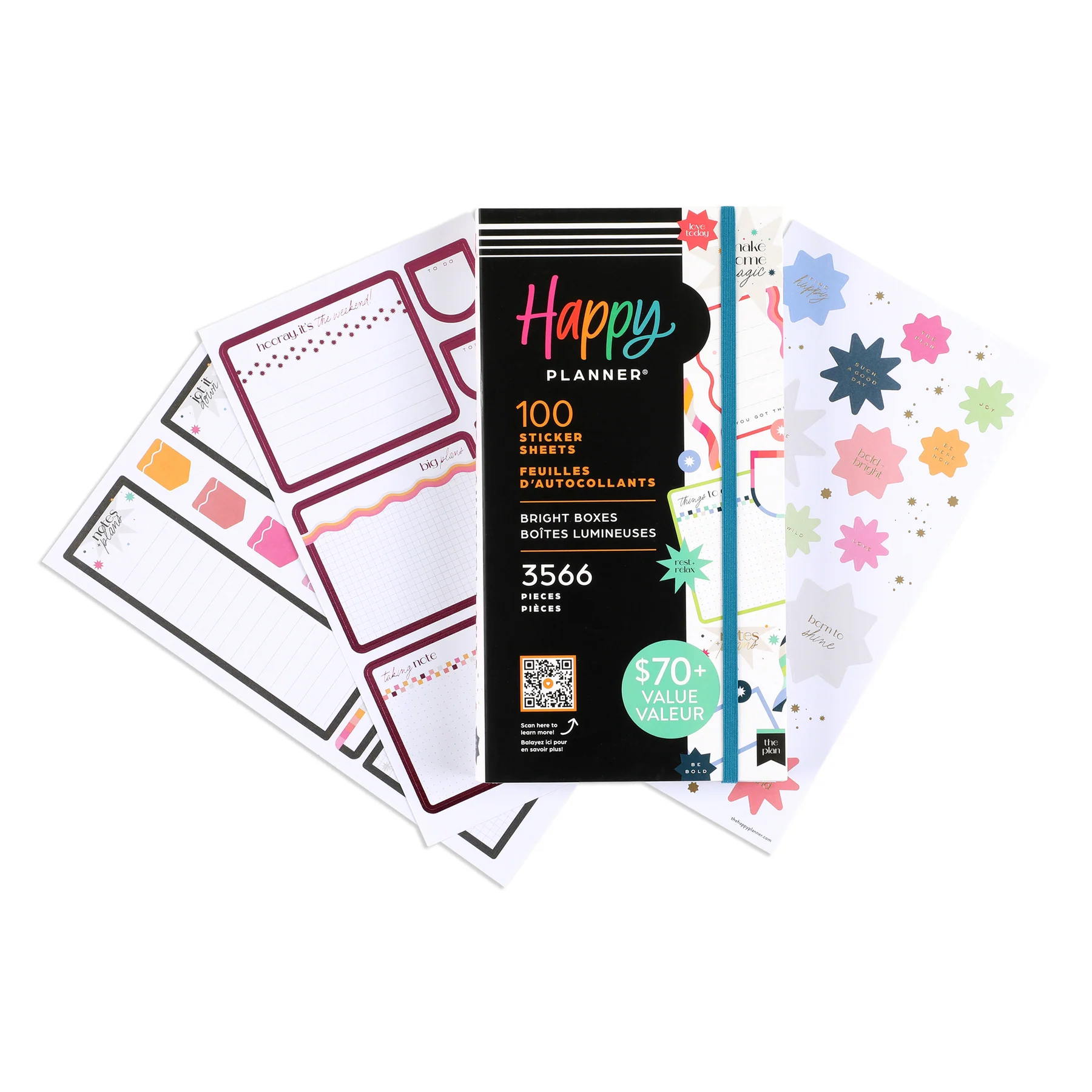Bright Colorful Boxes - Mega Value Pack Stickers - 100 Sheets