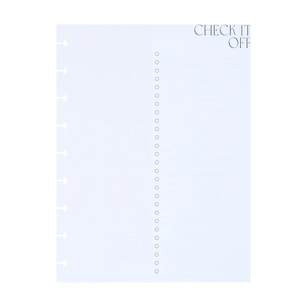 Check It Off - Dot Grid + Checklist Classic Filler Paper - 40 Sheets