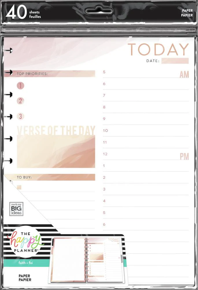 Daily Schedule and Gratitude Big Faith Filler Paper - Image 2