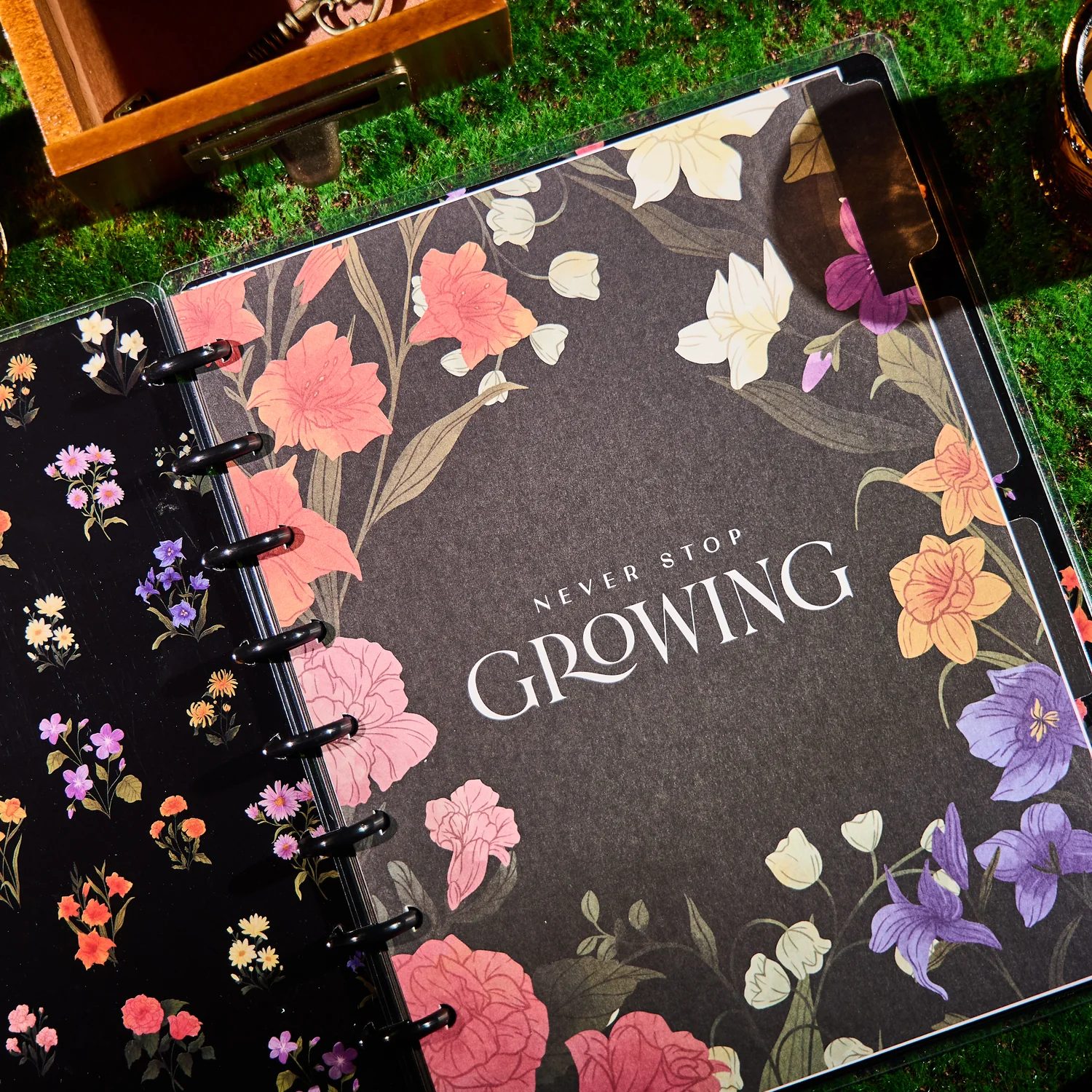Dark Garden - Dotted Lined Classic Notebook - 60 Sheets - Image 2