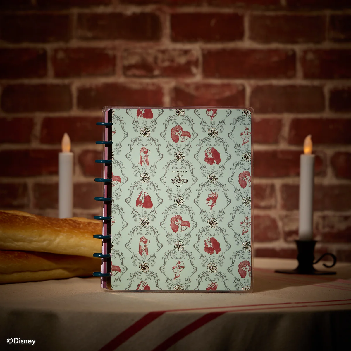 Disney Lady & The Tramp - Dotted Lined Classic Notebook - 60 Sheets - Image 2