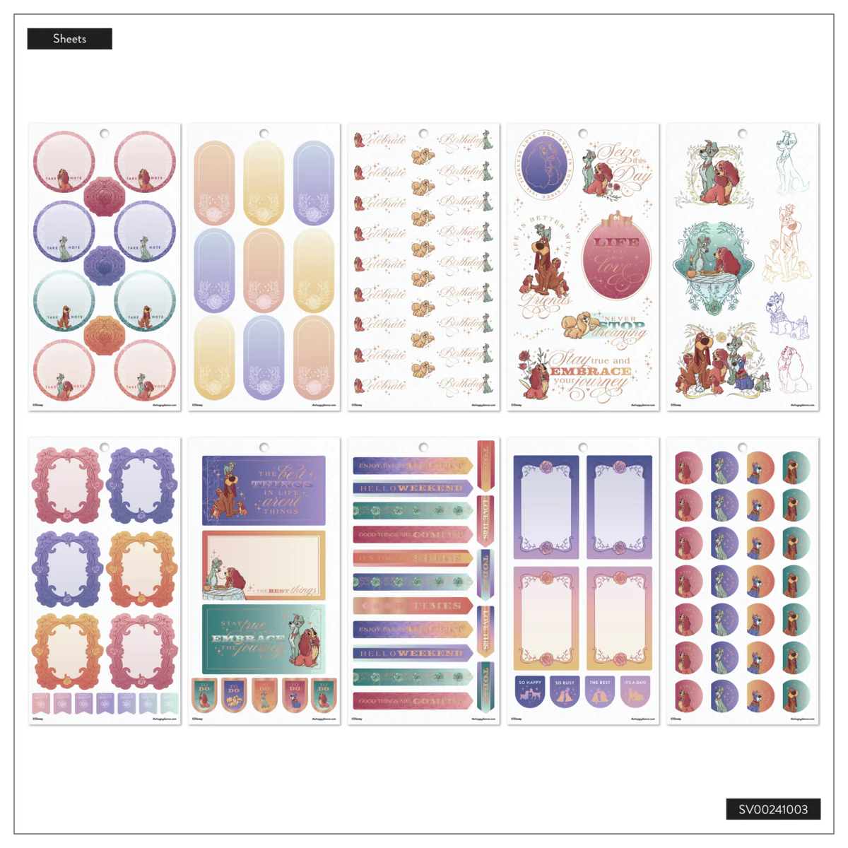 Disney Lady & The Tramp - Value Pack Stickers - Big - Image 18