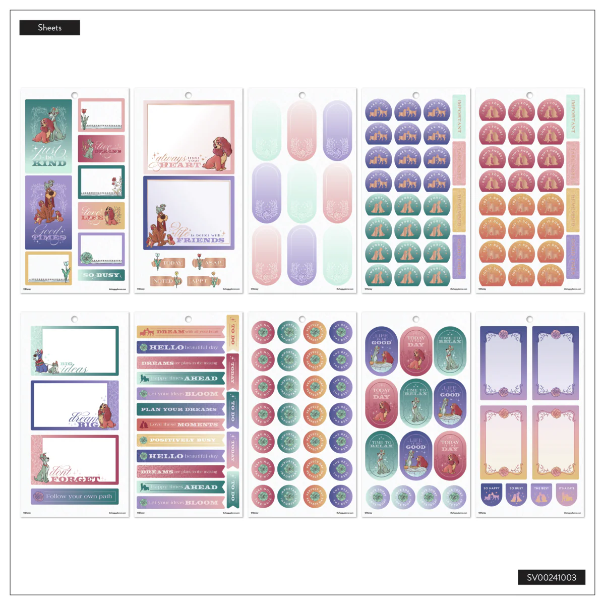 Disney Lady & The Tramp - Value Pack Stickers - Big - Image 6