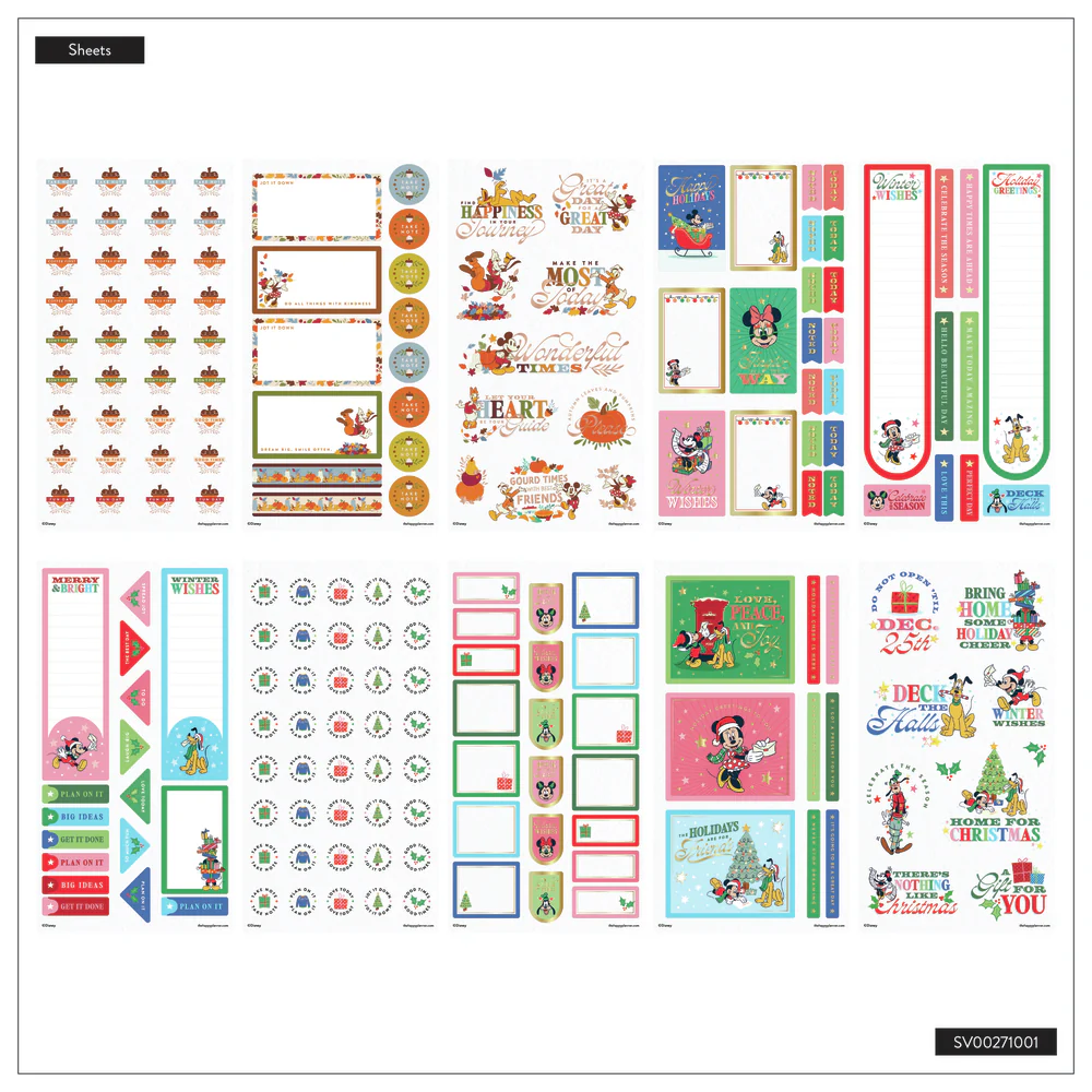 Disney Mickey Mouse & Friends Seasonal - Mega Value Pack Stickers - 100 Sheets - Image 11
