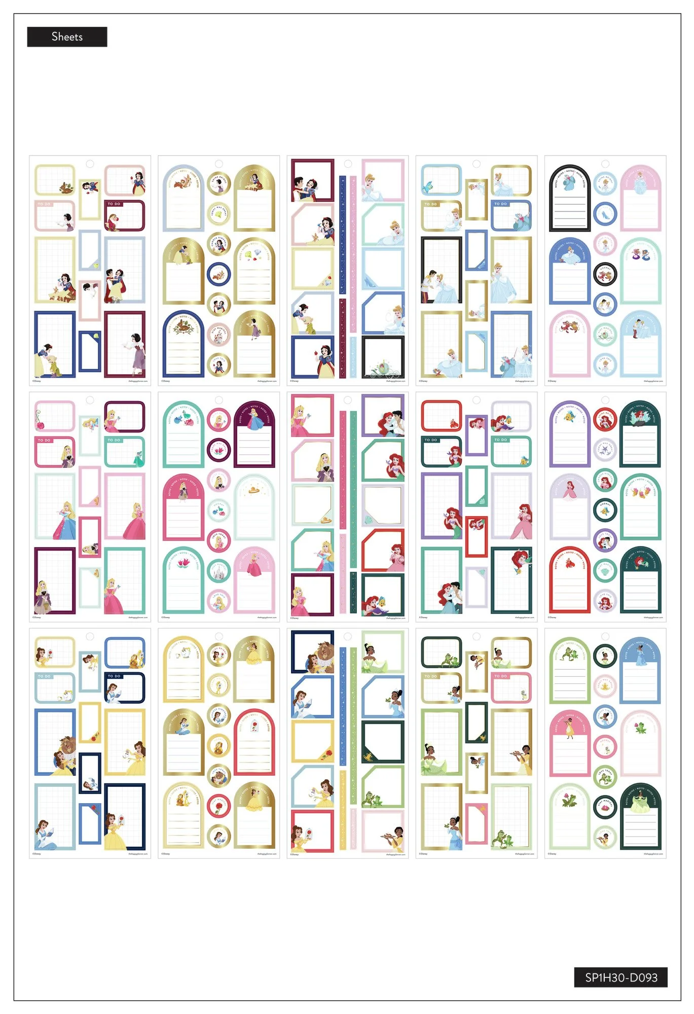 Disney © Value Pack Stickers - Princess Colorful Boxes - Image 4