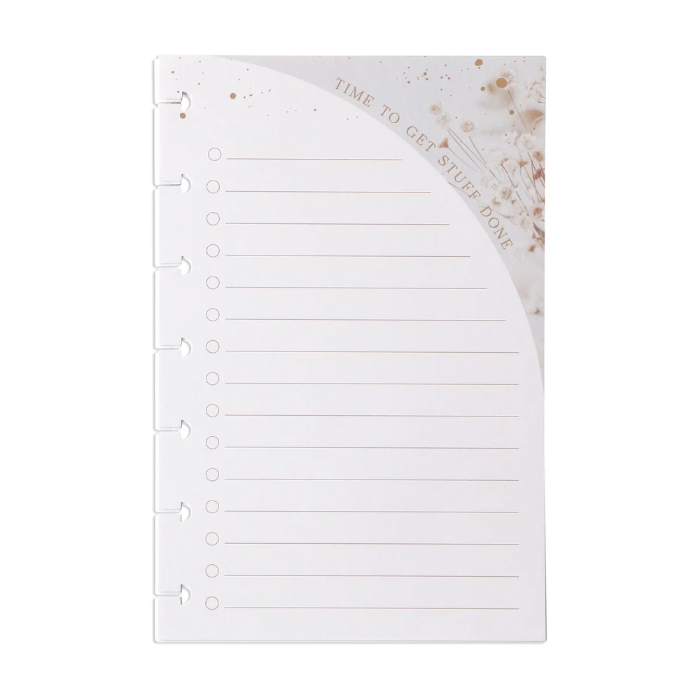 Dried Florals - Bullet List Mini Filler Paper - 40 Sheets