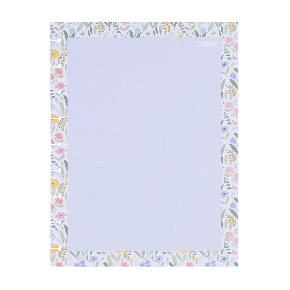Everyday Sorbet Floral - Grid + Dotted Lined + Dot Grid Classic Filler Paper - 40 Sheets