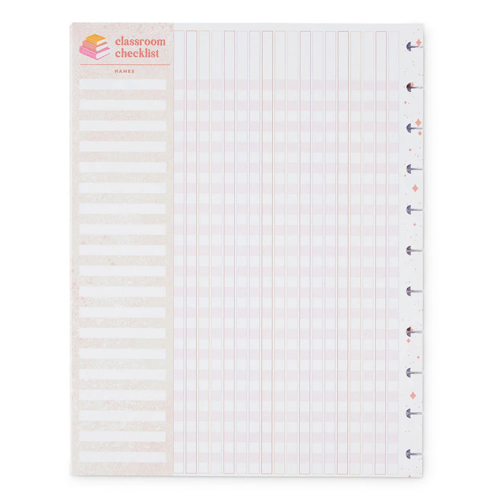 Groovy Day Teacher Big Checklist Filler Paper - 40 Sheets