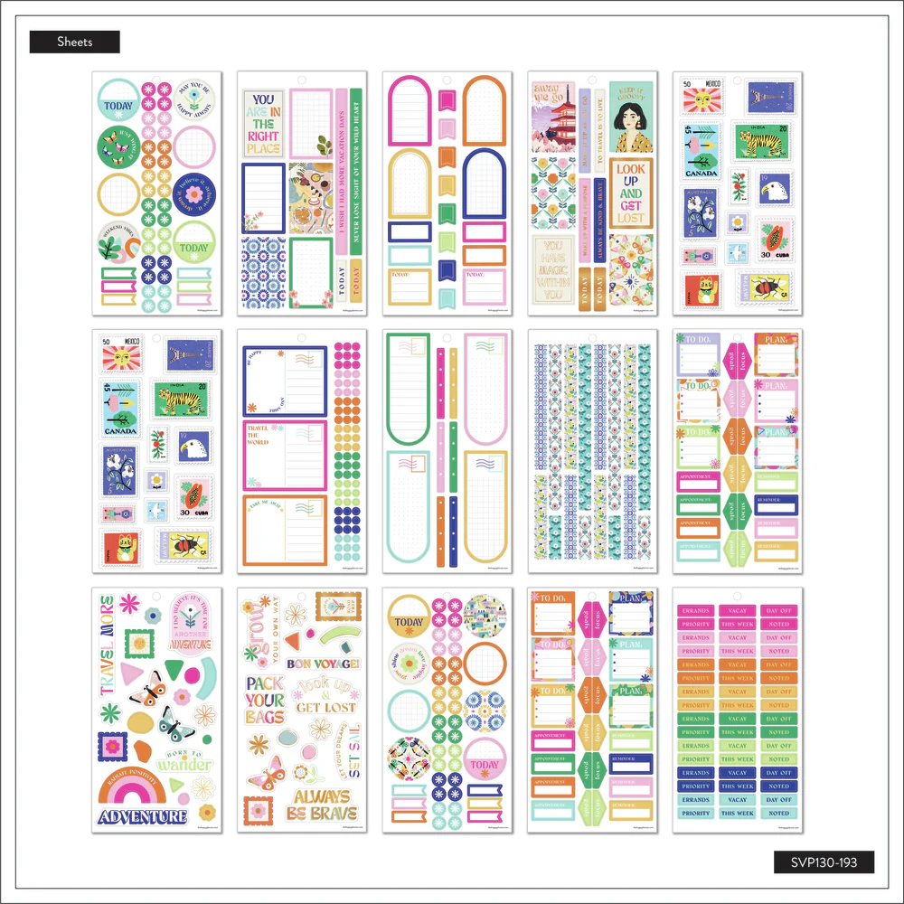 Happy Planner x TÃ nia Garcia Bright Travels - Value Pack Stickers - Image 6