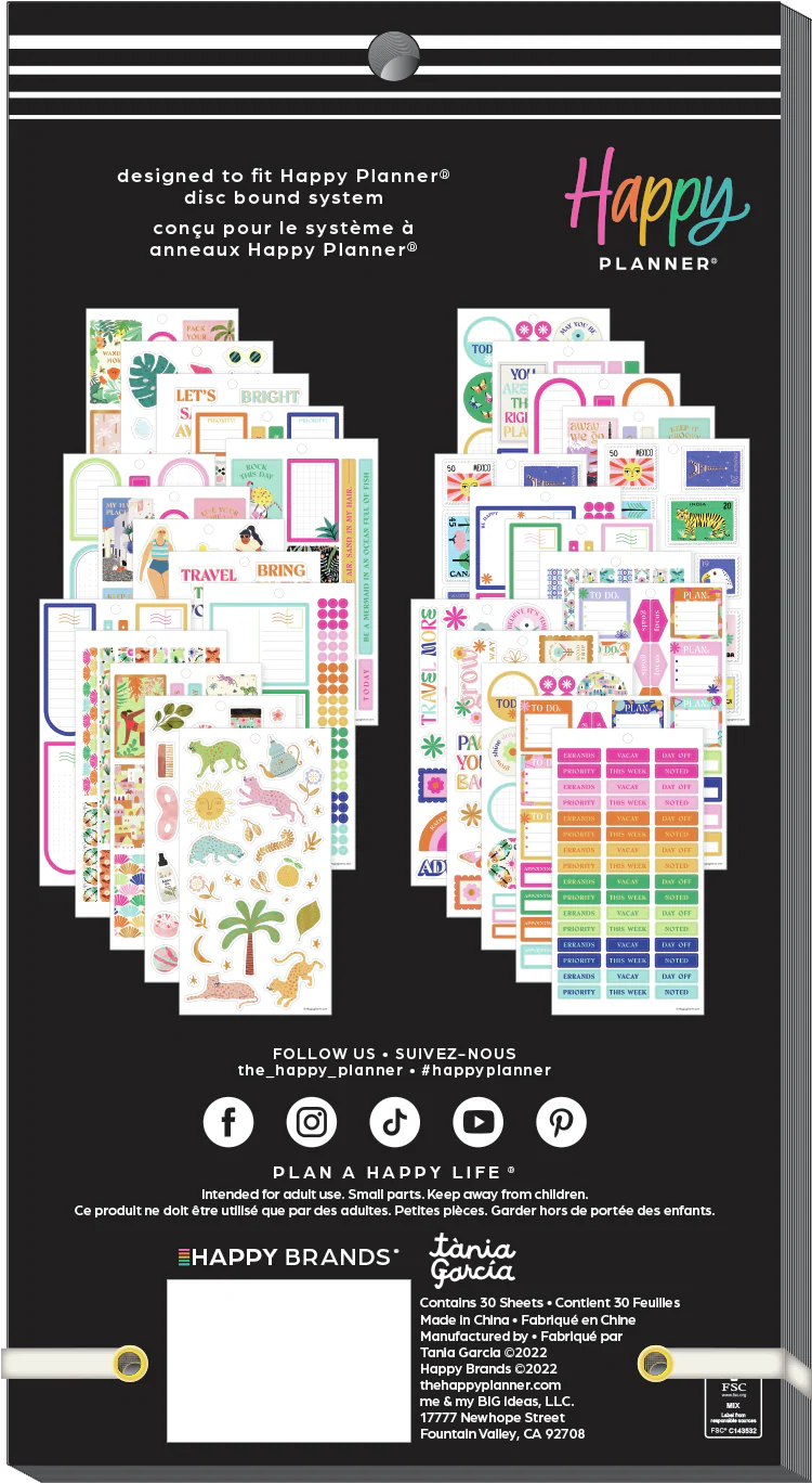 Happy Planner x TÃ nia Garcia Bright Travels - Value Pack Stickers - Image 7
