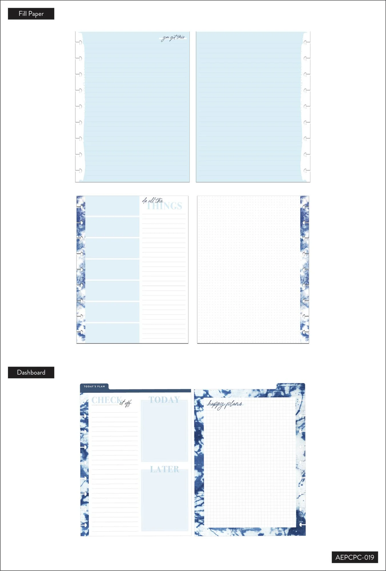 Indigo Tie Dye Classic Planner Companion - Image 7