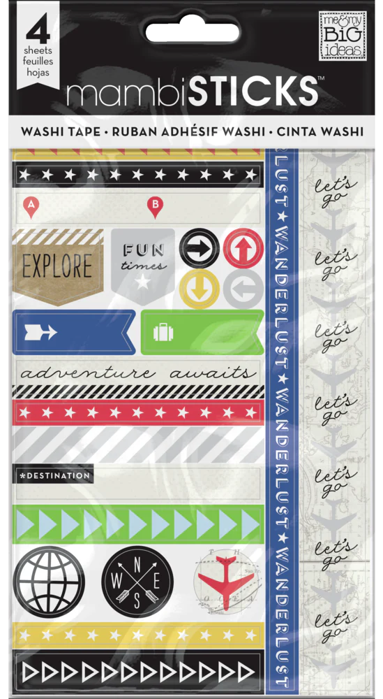 Travel Plans - 4 Washi Tape Sheets