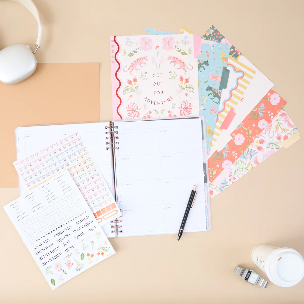Lush Linens - Big Customizable Spiral Planner Dashboard Extension Pack - 6 Months - Image 2