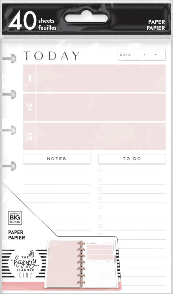 Minimalist Mini Filler Paper - Daily Schedule & To Dos