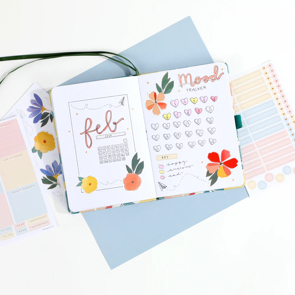 Muted Meadow - Bullet Dot Grid Happy Journal® - 80 Sheets - 160gsm Paper - Image 2