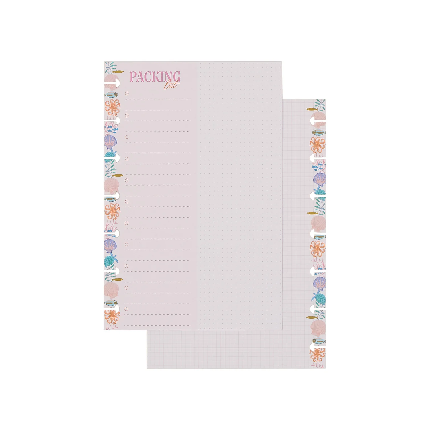 Packing List - Checklist + Dot Grid Mini Filler Paper - 40 Sheets