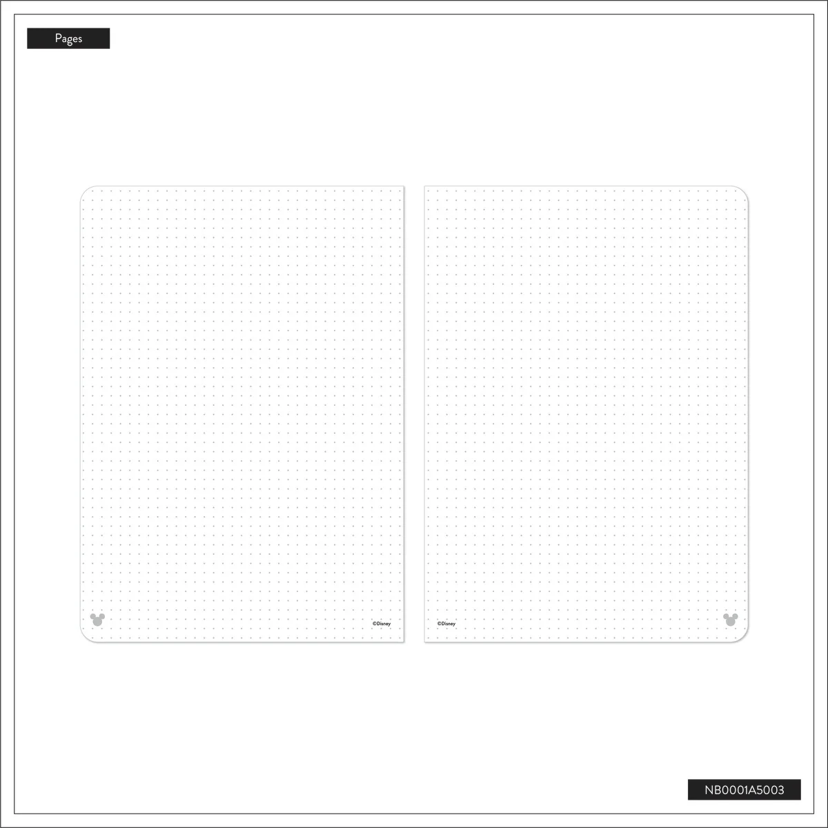 Premium Disney Mickey Mouse - Espresso - Dot Grid Book Bound Journal - 80 Sheets - Image 23