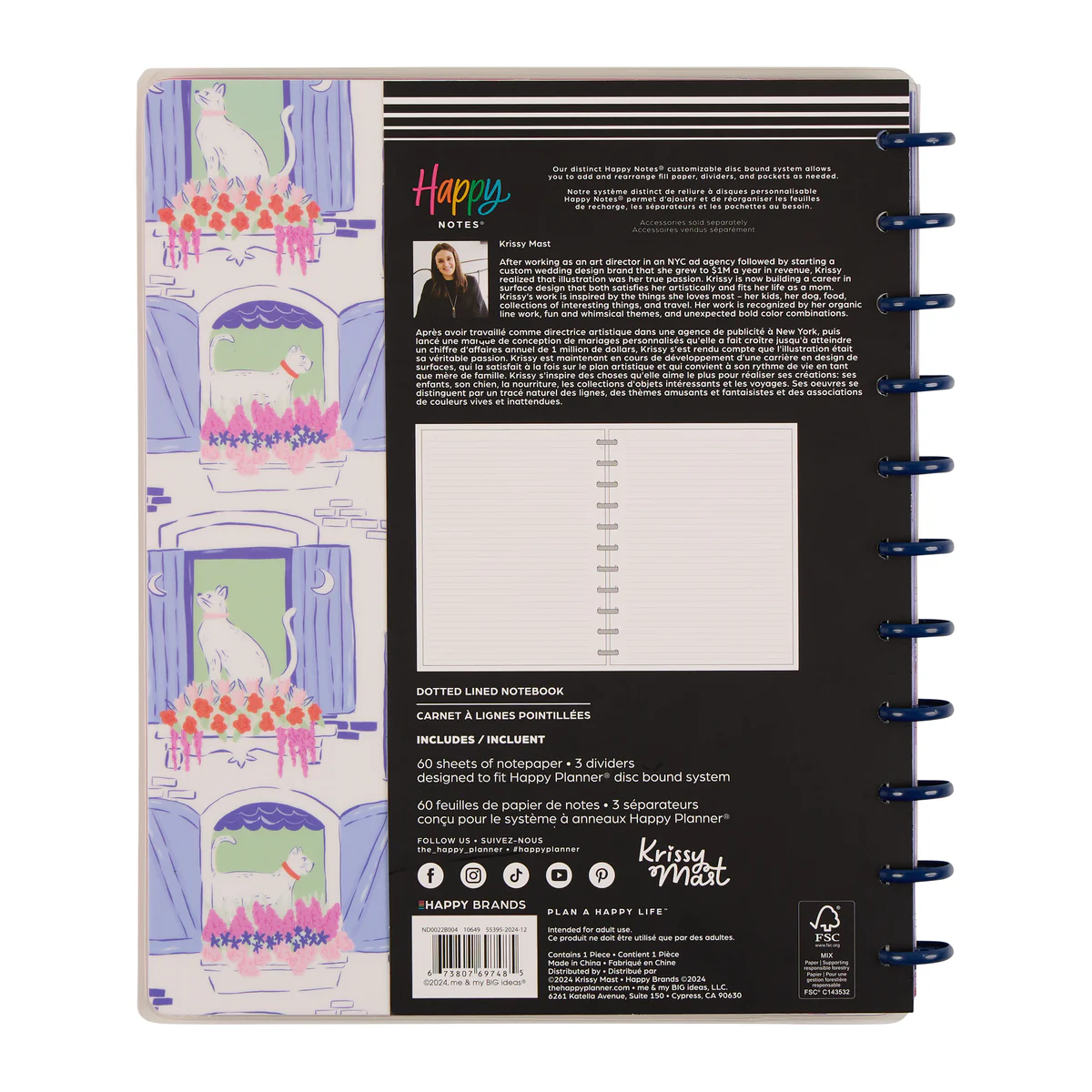 Purrfect Seasonal Cats - Dotted Lined Big Notebook - 60 Sheets - Image 30