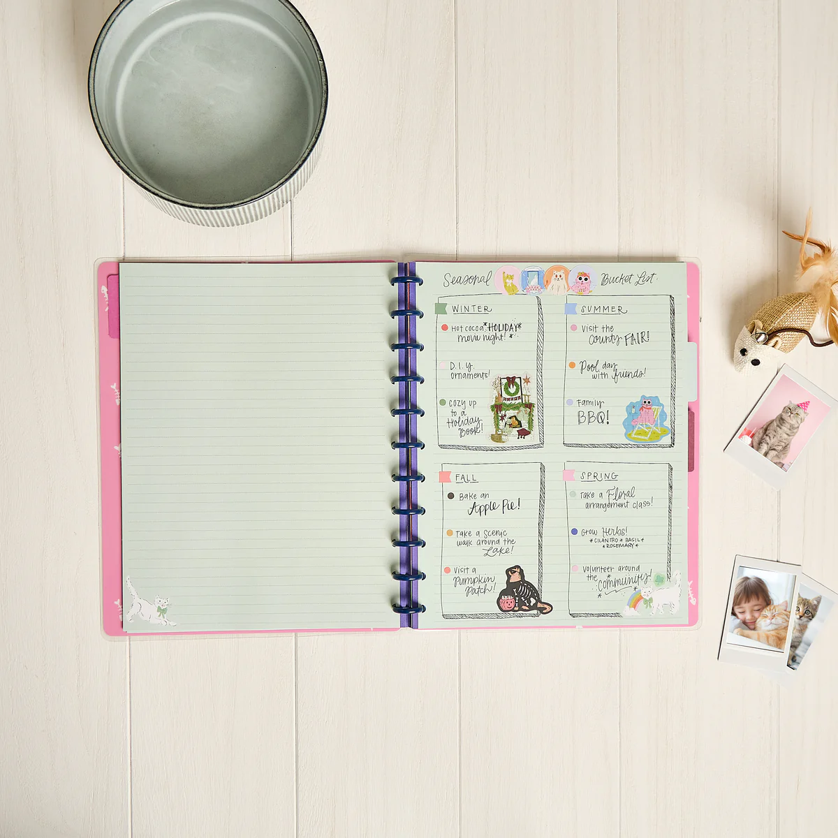 Purrfect Seasonal Cats - Dotted Lined Big Notebook - 60 Sheets - Image 5