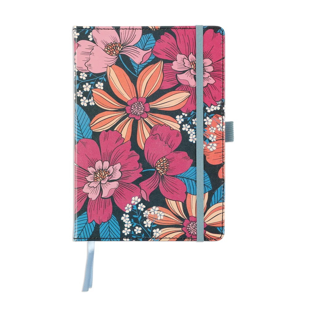 Retro Blooms - Bullet Dot Grid Happy Journal® - 80 Sheets - 160gsm Paper