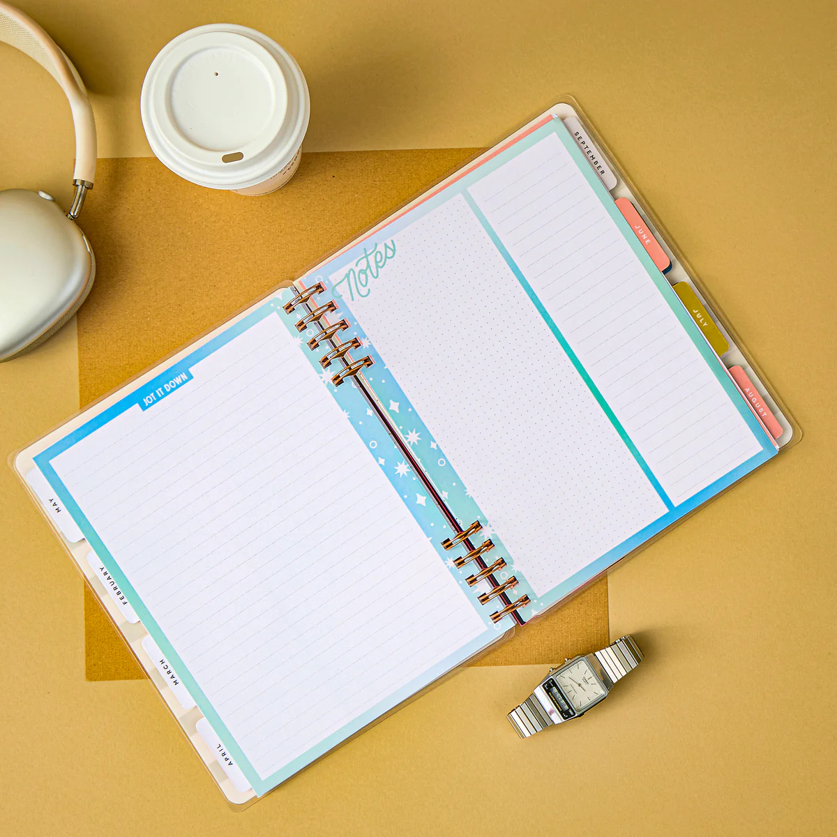 Seasons of Joy - Dashboard + Dotted Lined Classic Customizable Spiral Planner Filler Paper - 40 Sheets - Image 2