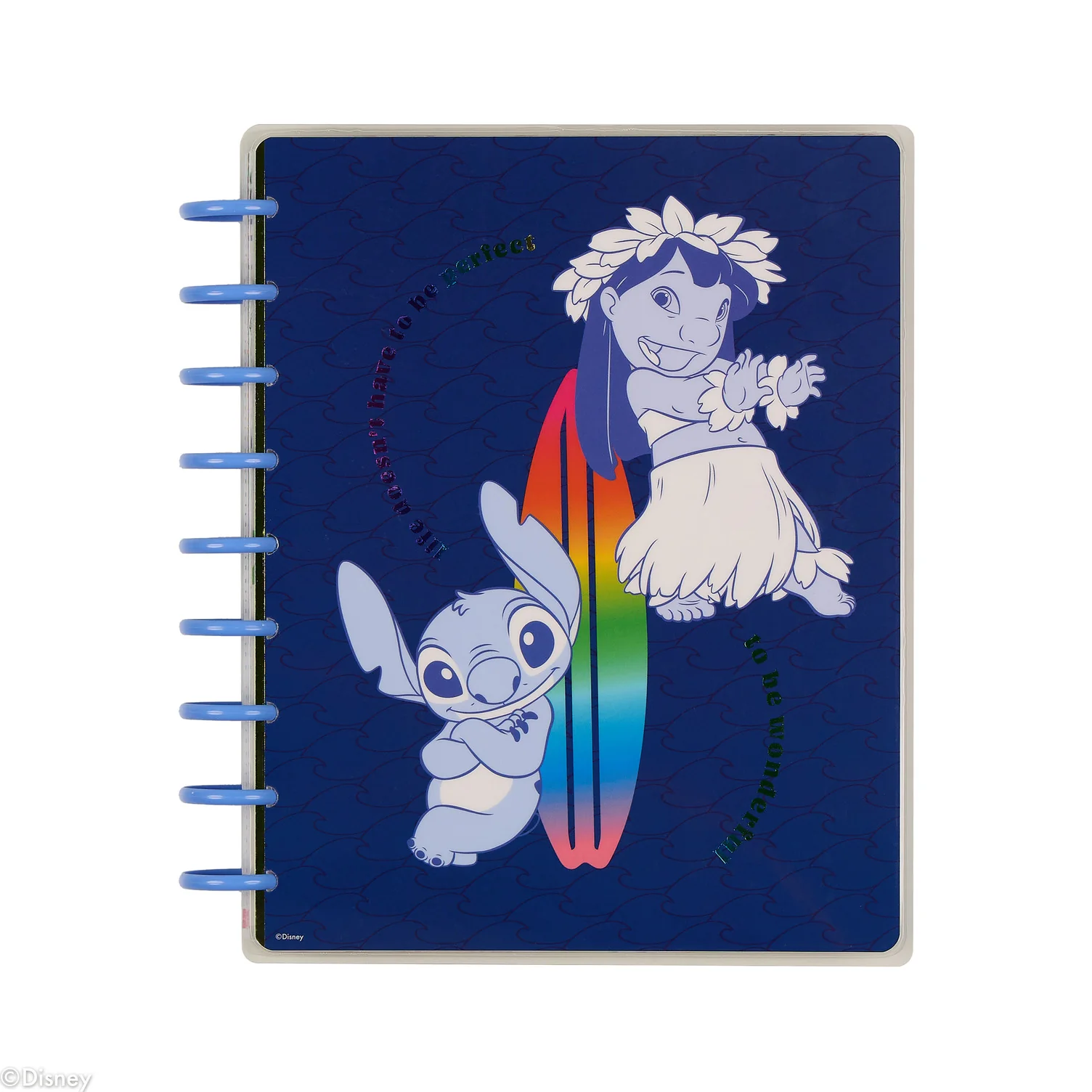 Undated Disney Lilo & Stitch Make Waves Customizable Planner - Classic Vertical Layout - 12 Months