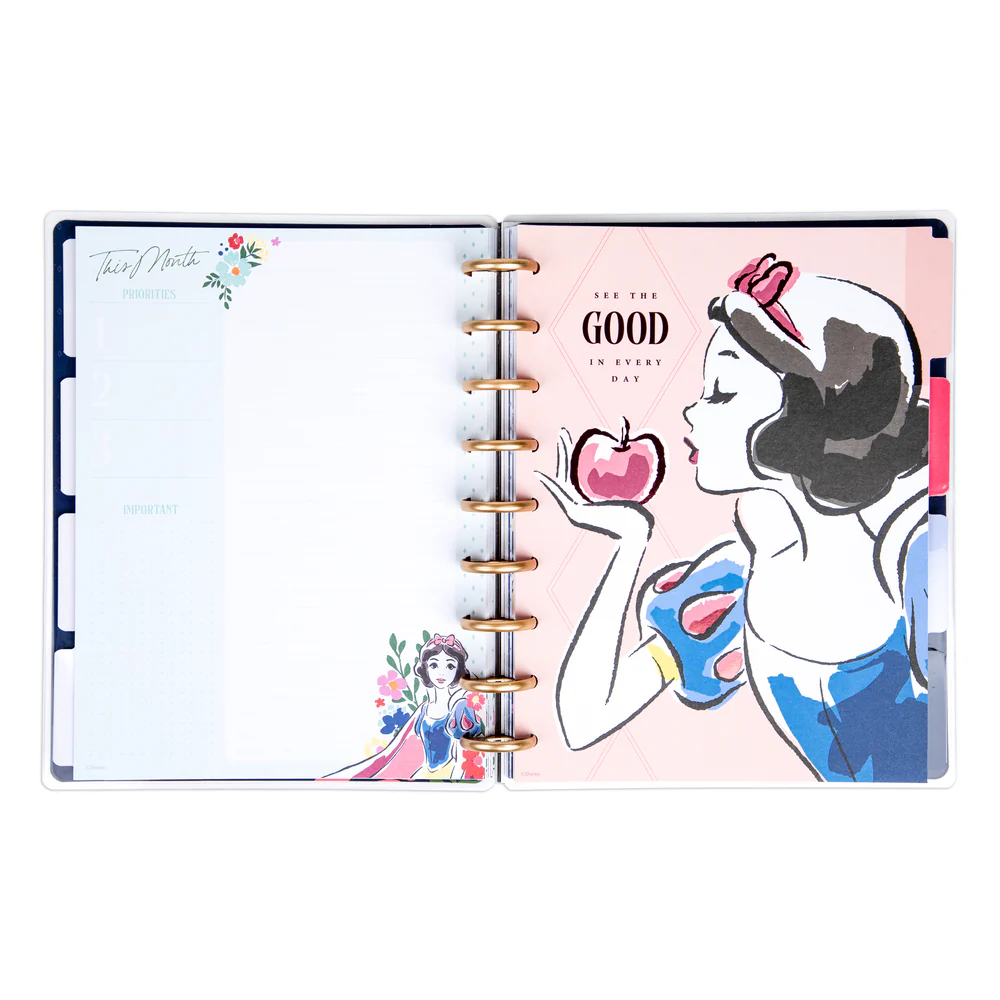 Undated Disney Snow White Wishes Happy Planner - Classic Vertical Layout - 12 Months - Image 2