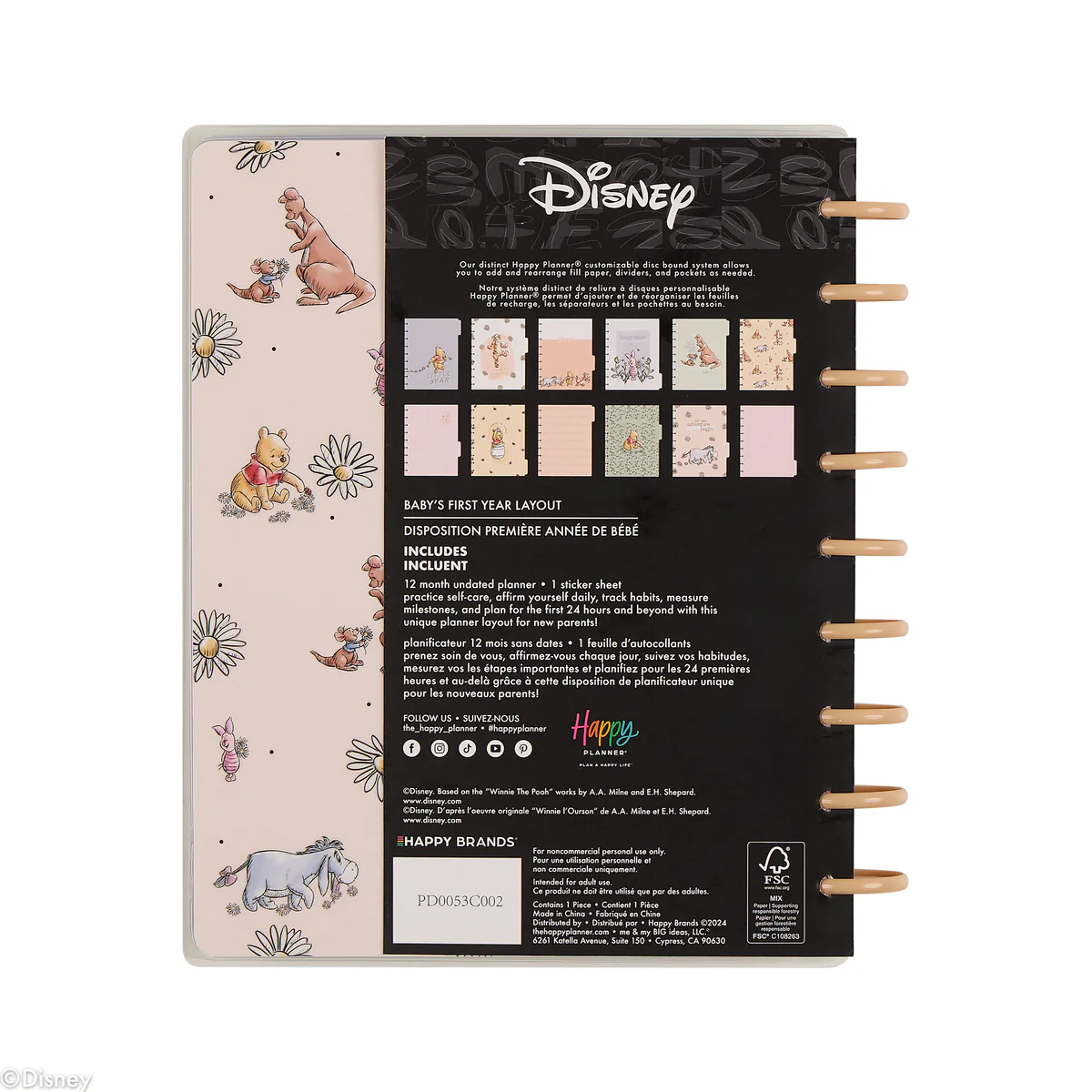 Undated Disney Winnie the Pooh Customizable Baby Planner - Classic Baby's First Year Layout - 12 Months - Image 44