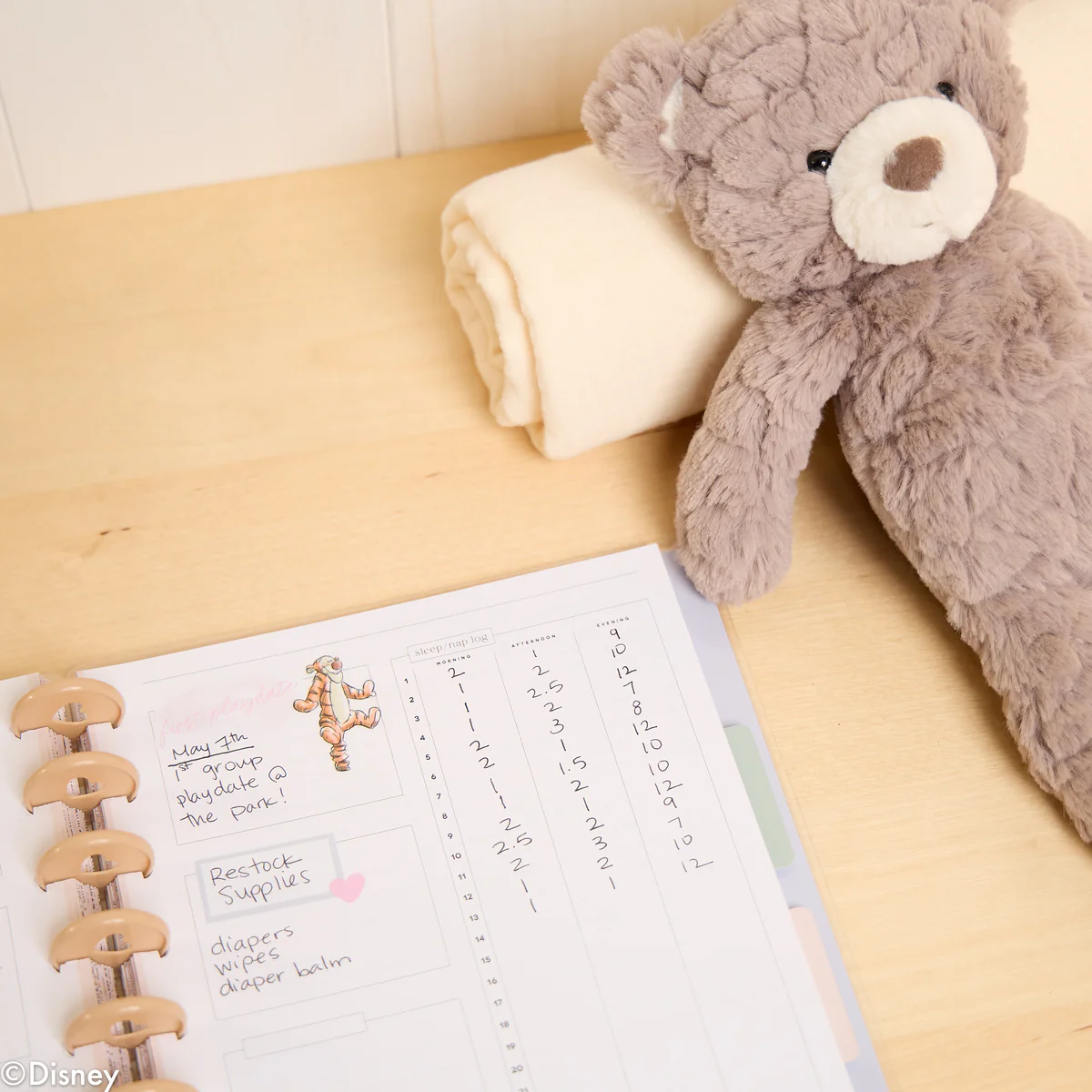 Undated Disney Winnie the Pooh Customizable Baby Planner - Classic Baby's First Year Layout - 12 Months - Image 9