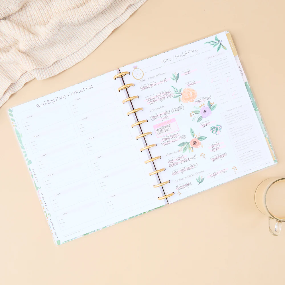 Undated Garden Wedding Planner - Big Wedding Layout - 12 Months - Image 2